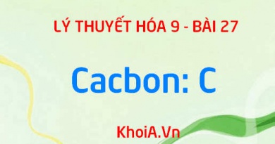Các dạng thù hình của Cacbon (C), tính chất hóa học của Cacbon và Ứng dụng của Cacbon- Hóa 9 bài 27